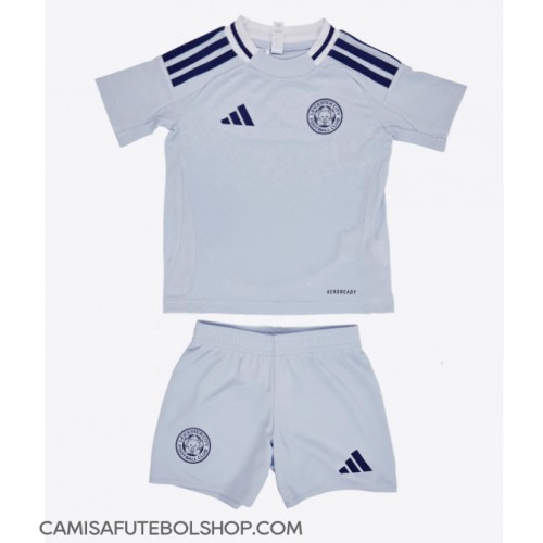 Camisa de time de futebol Leicester City Replicas 3º Equipamento Infantil 2024-25 Manga Curta (+ Calças curtas)